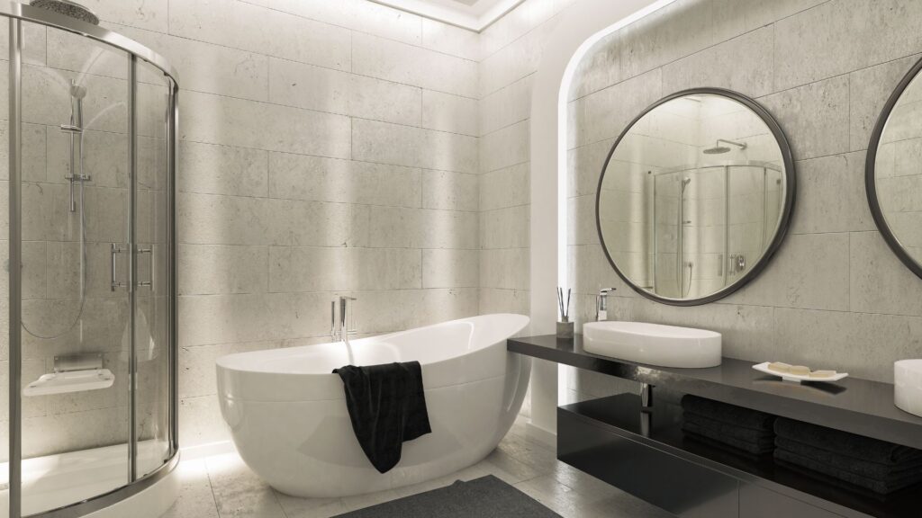 Bathroom with a Water Tank Replacement